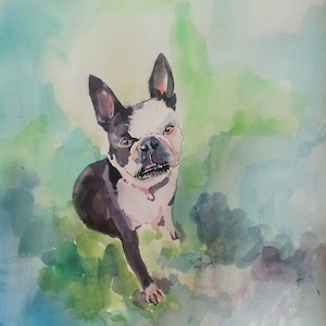 Margherita, 19x22 cm, acquerello fatto a mano su carta, 2024