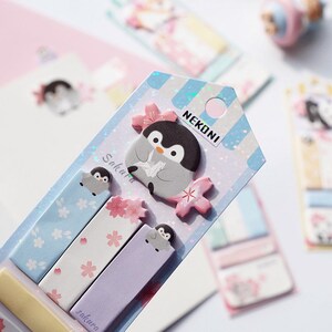 Memo pad kawaii sticky notes shiba panda chat ou pingouin image 3