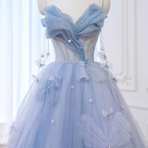 Charming Senior Blue Princess Dress,Sweetheart Gowns,Fairy prom dress,Wedding dress,Elegant party dress,Bridesmaid gown,Formal Evening Dress