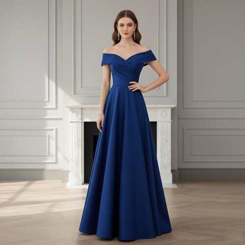 blue padme dress Lilliana Tube Top Contrast Maxi Dress – Maven Womenswear main image 1