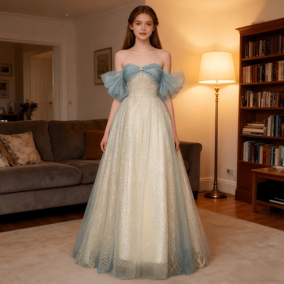 sachin and babi light blue dress 3 Reasons Why Champagne Bridesmaid Dresses Are So Classy