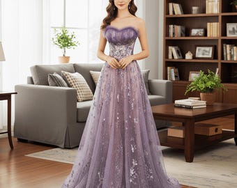 Purple Strapless Tulle Sequin Evening Dress,fairy Prom Dress,evening Dress,wedding Party Dress,princess Prom Dress,elegant Party Dress,dress - Etsy UK Purple Strapless Tulle Sequin Evening Dress,fairy Prom Dress,evening Dress,wedding Party Dress,princess Prom Dress,elegant Party Dress,dress - Etsy UK