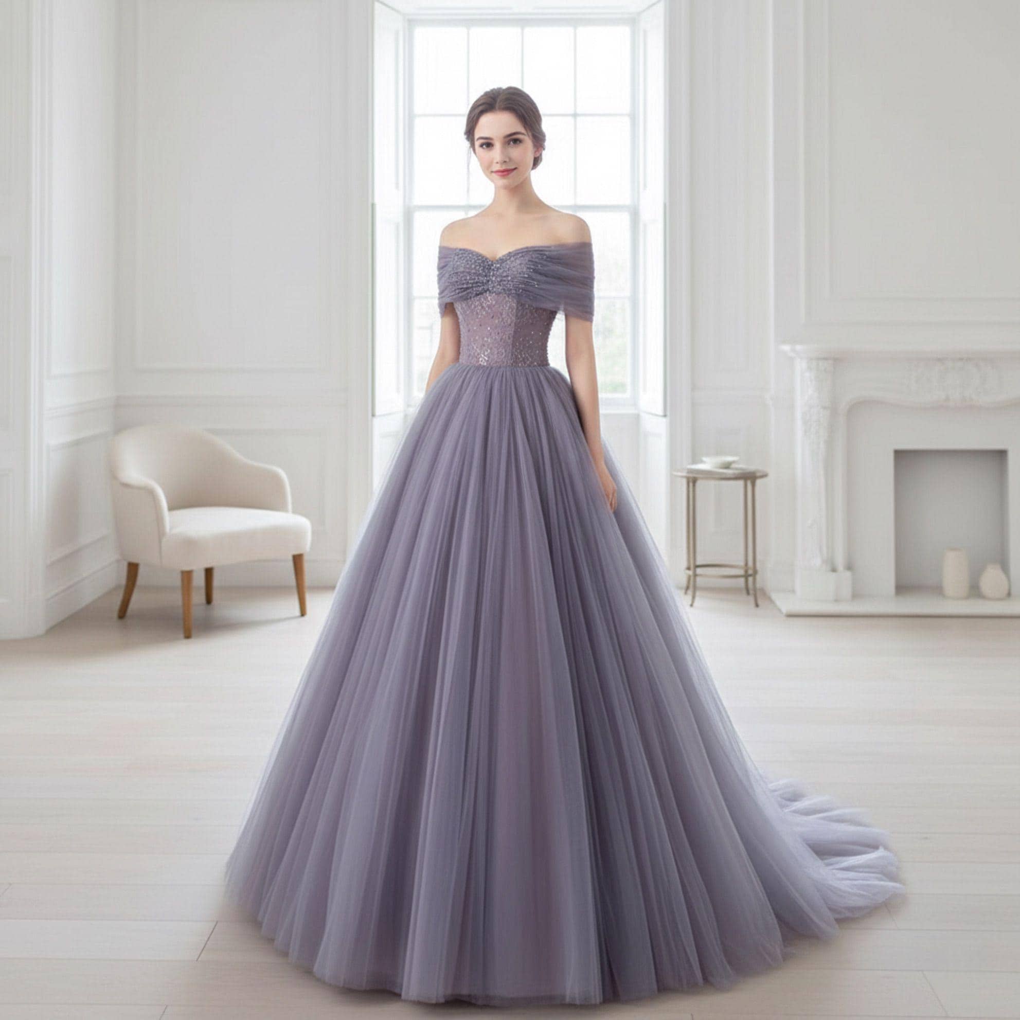 Lilac off Shoulder Dress - Etsy