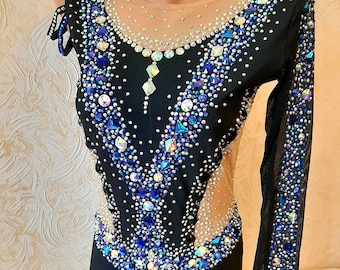 Custom Made Girls Rhythmic Gymnastic Leotard, jumpsuit or rhythmic gymnastics, acrobatics,  figure skating,  新体操レオタード  / RG Leotard