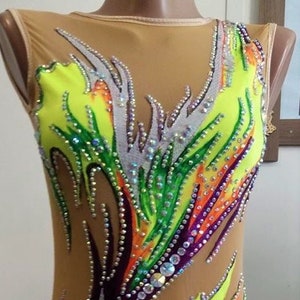 RG leotard/ Custom Made Girls Rhythmic Gymnastics Leotard, acrobatics,  新体操レオタード