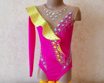 RG leotard/ Custom Made Girls Rhythmic Gymnastics Leotard, acrobatics,  新体操レオタード