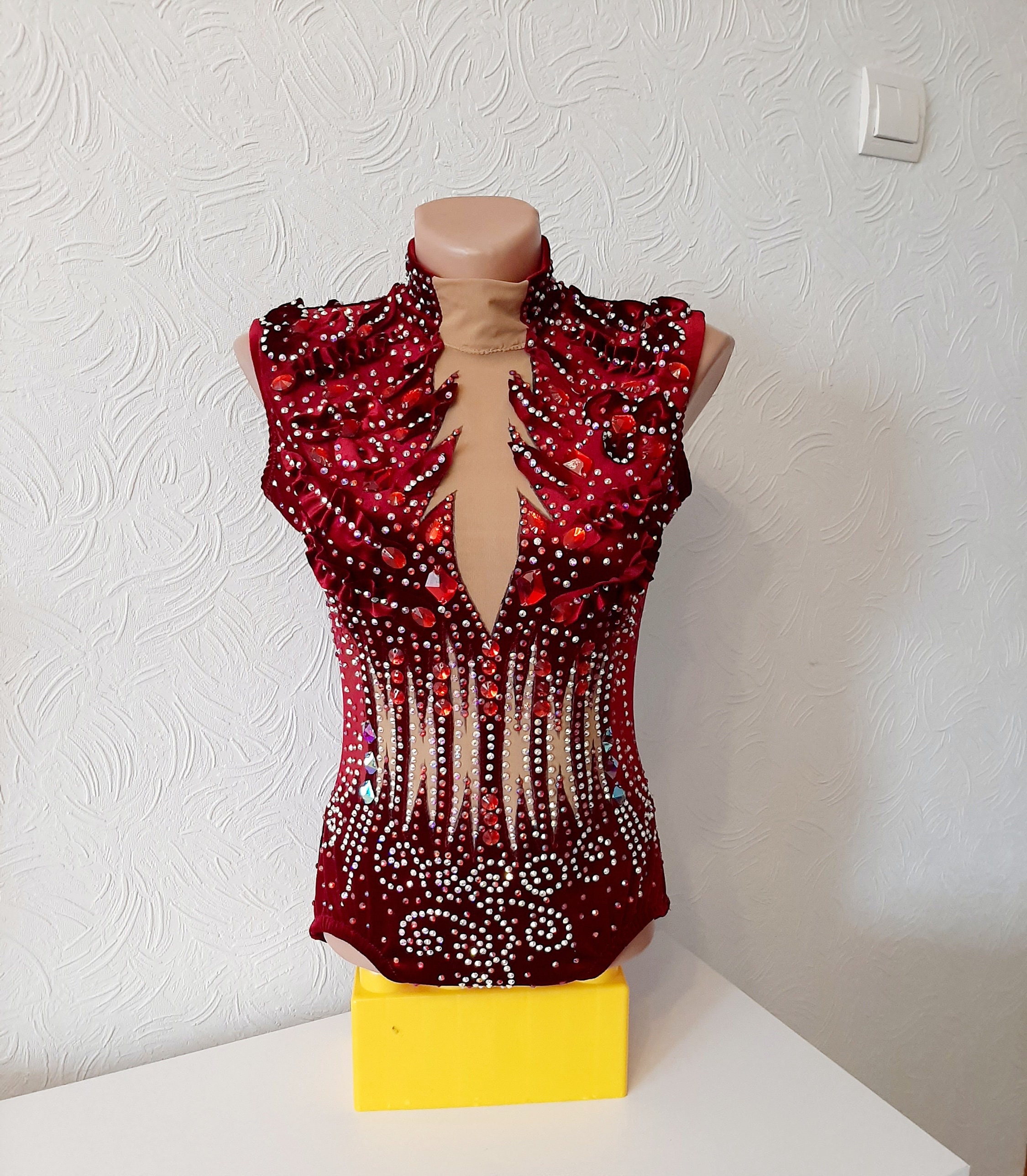 RG leotard/ Custom Made Girls Rhythmic Gymnastics Leotard, acrobatics,  新体操レオタード