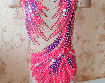 RG leotard/ Custom Made Girls Rhythmic Gymnastics Leotard, acrobatics,  新体操レオタード