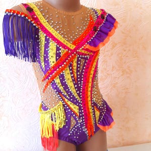 RG leotard/ Custom Made Girls Rhythmic Gymnastics Leotard, acrobatics,  新体操レオタード