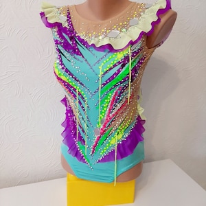 RG leotard/ Custom Made Girls Rhythmic Gymnastics Leotard, acrobatics,  新体操レオタード