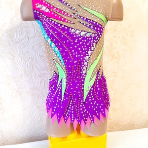 RG leotard/ Custom Made Girls Rhythmic Gymnastics Leotard, acrobatics,  新体操レオタード