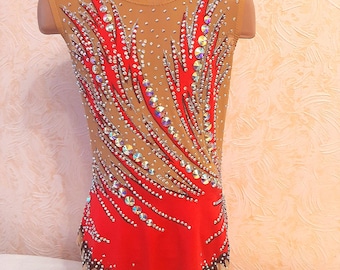 RG leotard/ Custom Made Girls Rhythmic Gymnastics Leotard, acrobatics,  新体操レオタード