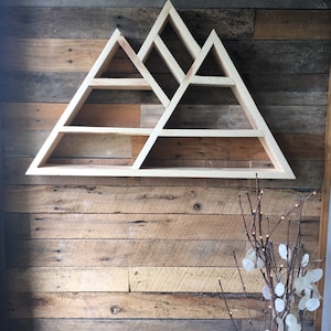Shot glass display, shot glass shelf,closing gift, oil shelf, Mountain Shelf, Essential oil storage, Nursery Gift, baby shower gift, floatin