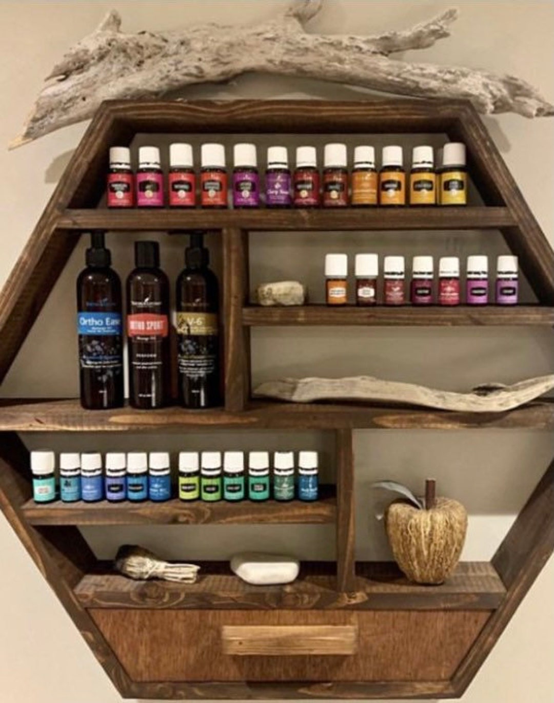 Shot Glass Shelf, Essential Oil Shelf, Large Nail Polish Shelf, Etsy