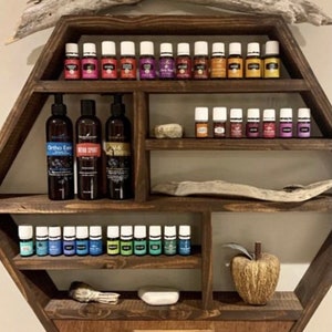 Shot glass shelf, essential oil shelf, large nail polish shelf,