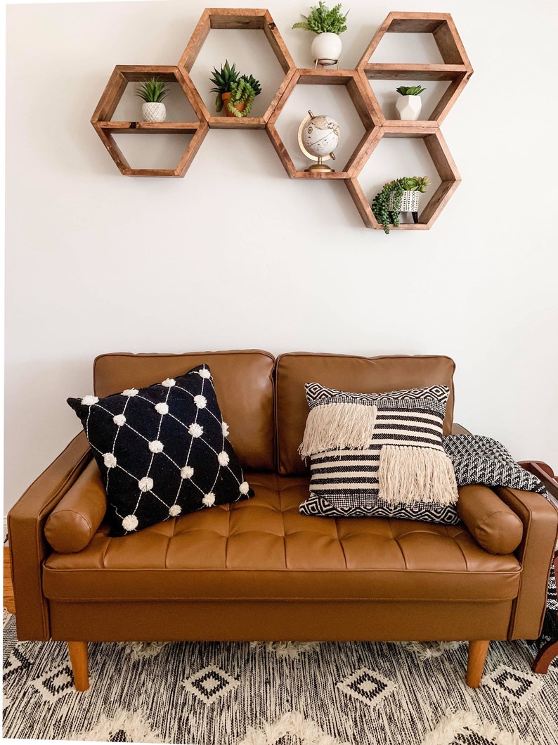 Hexagon Shelves Shelves Hexagon Display Floating Etsy