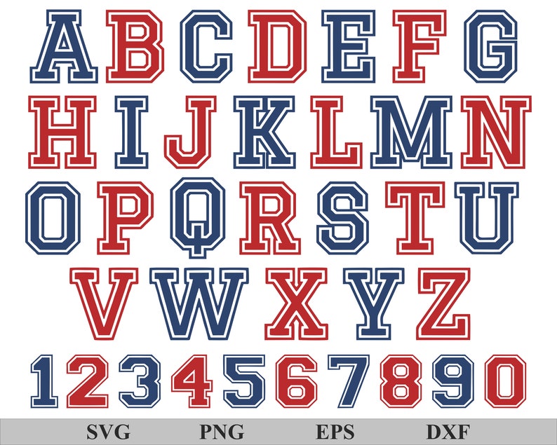 Sports Font Alphabet