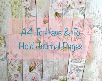 A4 sized To Have & To Hold Digital Journal Pages