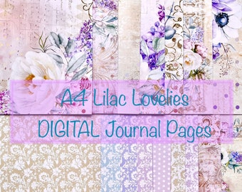 A4 Lilac Lovelies DIGITAL Journal Pages