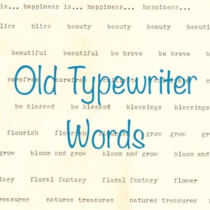 Old Typewriter Words image 1