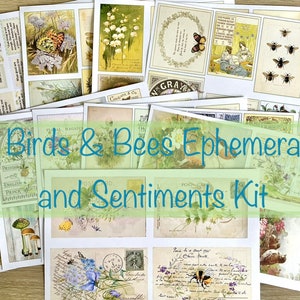 The Birds & the Bees Digital Ephemera and Sentiments Kit