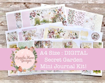 A4 - Secret Garden Mini Journal Digital Kit