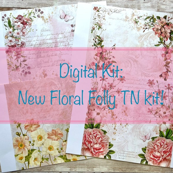 DIGITAL - Neues Floral Folly Travelers Notebook Kit
