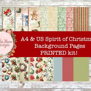 PRINTED KIT: 36 Pages - Spirit of Christmas Background Pages