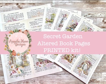 PRINTED KIT - Secret Garden Altered Book Pages