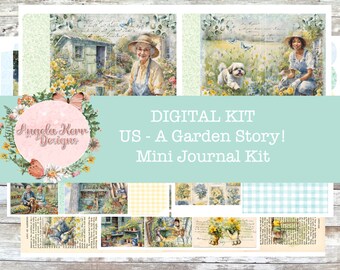 US SIZE - DIGITAL - A Garden Story Mini Journal Kit