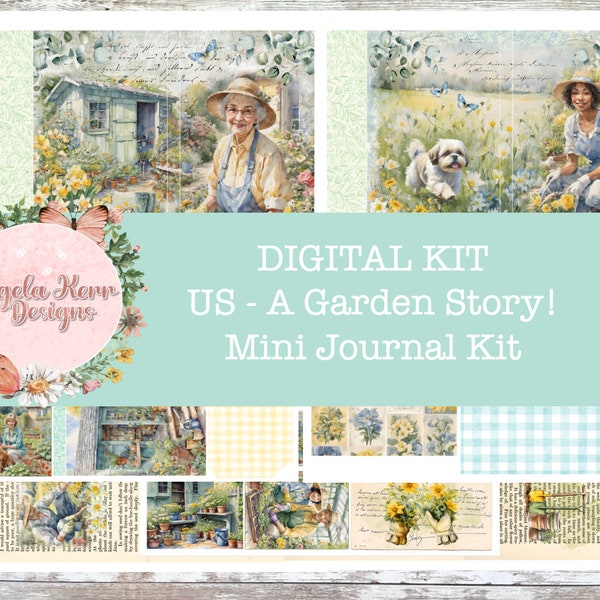 US SIZE - DIGITAL - A Garden Story Mini Journal Kit