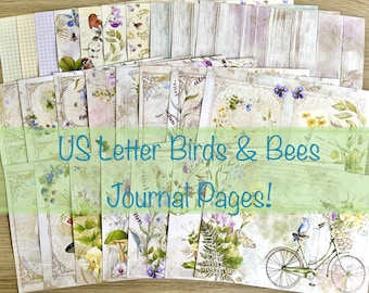 US LETTER - The Birds & Bees Digital Journal Pages Kit!