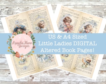 Little Ladies Altered Book Pages DIGITAL Kit!