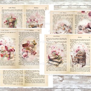 Letters from a Lady Altered Book Pages DIGITAL Kit image 3