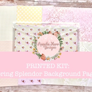 38 pages PRINTED KIT: Spring Splendor Background Pages image 1
