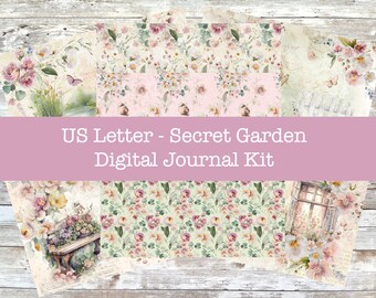 US - Secret Garden Digital Journal Pages Kit!