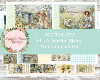 A4 DIGITALE KIT - Een minidagboek van Garden Story