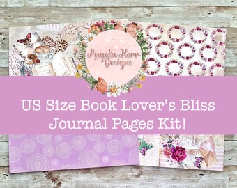 US LETTER - Book Lover's Bliss Journal Pages