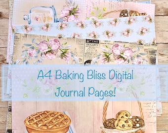 A4 Baking Bliss Digital Journal Pages