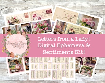 Lettre d'une dame DIGITAL Ephemera & Sentiments Kit !