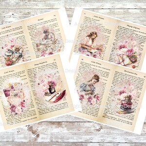 Letters from a Lady Altered Book Pages DIGITAL Kit zdjęcie 2