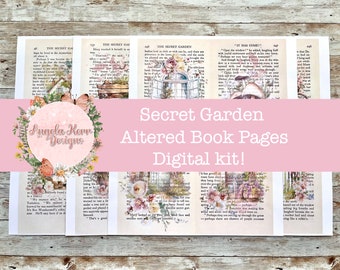 Secret Garden Altered Book Pages Digital Kit!