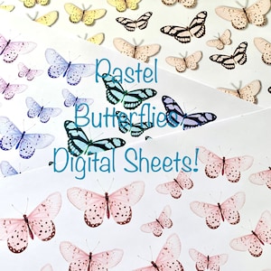 Pastel Butterflies Digital Files 2!