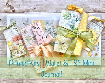 PRINTED KIT: 1 x Wildflower Wallet & 1 x Mini Sunflower Journal