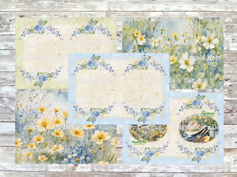 US LETTER A Garden Story Digital Journal Kit image 3