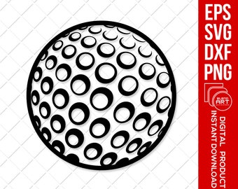 Download Free Golf Ball Silhouette Etsy SVG Cut Files