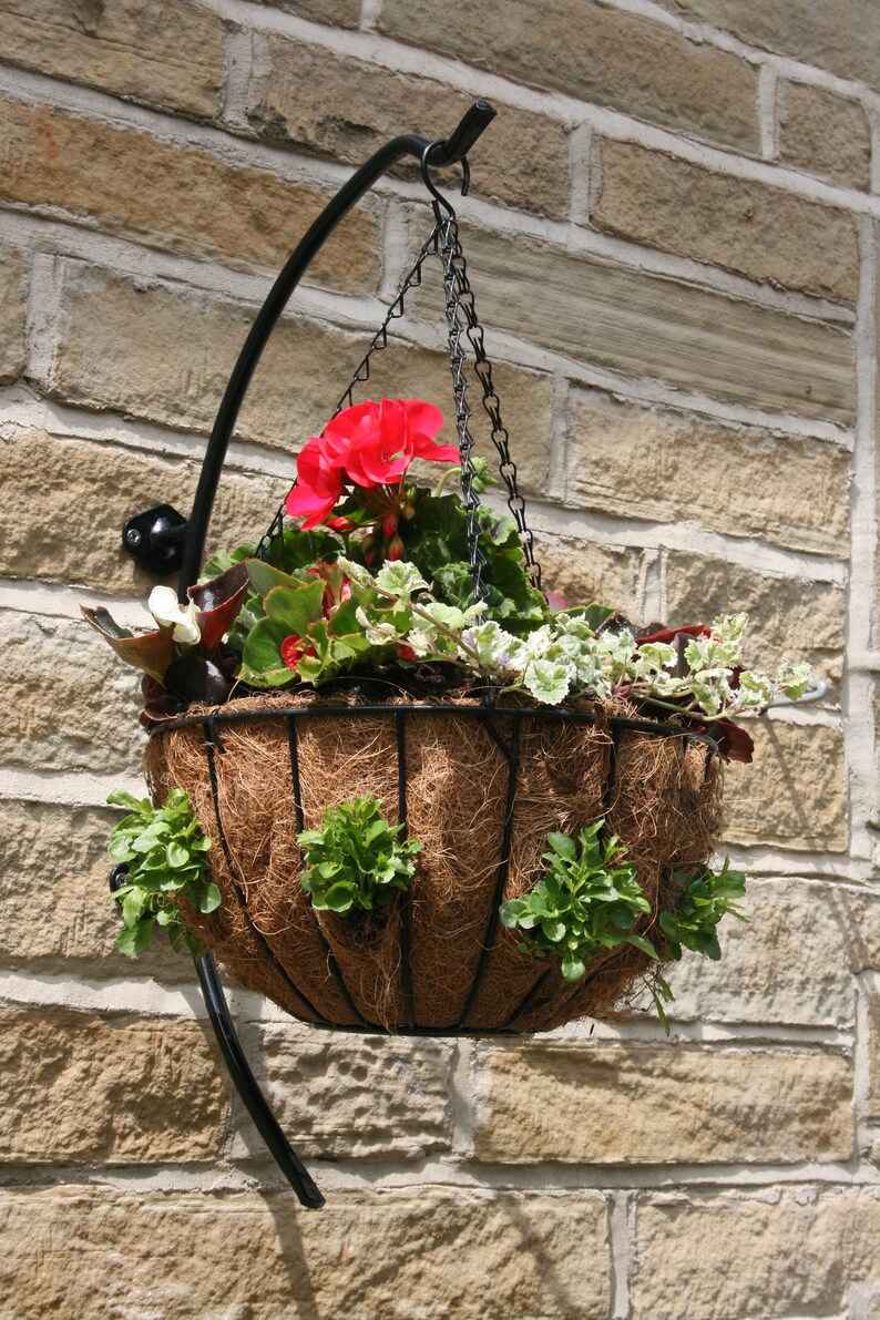 Hanging basket bracket Decorative hanging basket hanger Hand Etsy
