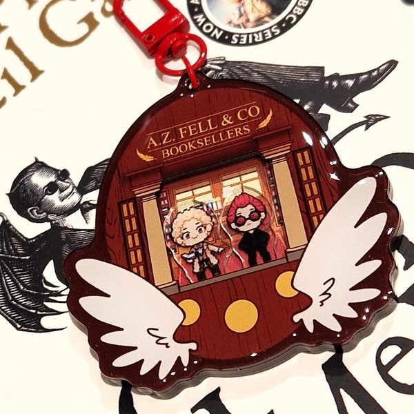 Good Omens - Book-A-Gotchi - Shaker Keychain