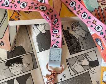 Hi Speech Bubbles Heartstopper inspired Lanyard
