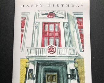 BIRTHDAY CARD - Arsenal Stadium Doorway - Highbury - A5 Blank card & Envelope